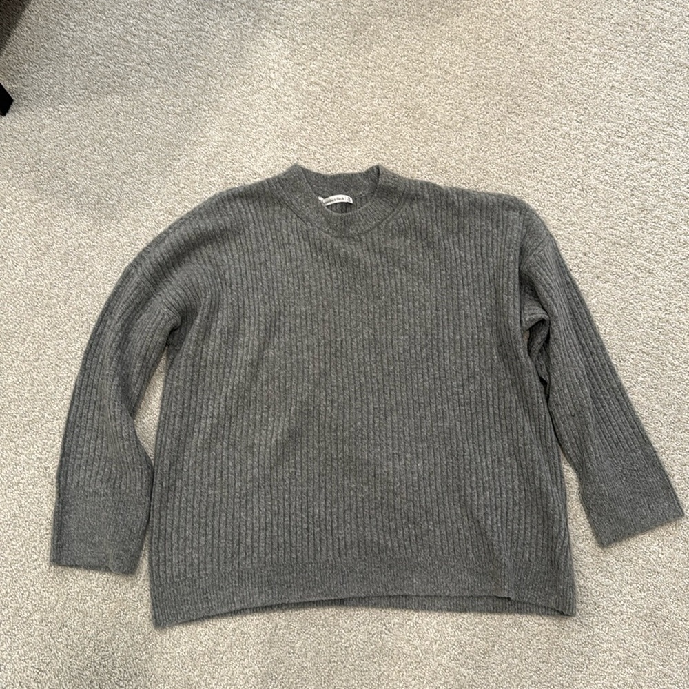 NWOT Kathleen Post x Abercrombie & Fitch Ribbed crew neck sweater